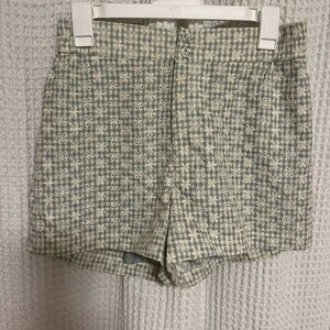 Blue and white gingham with lace detail shorts!